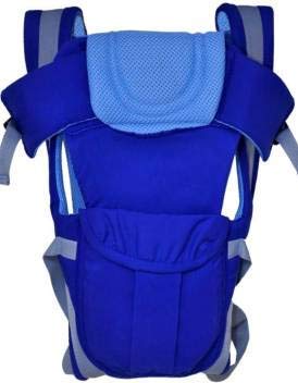 Welo Kids 4- in -1 Adjustable Baby Carrier Cum Kangaroo Bag/Honeycomb Texture Baby Carry Sling/Back/Front Carrier for Baby with Safety Belt and Buckle Straps (Blue)