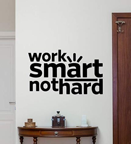 GADGETS WRAP Work Smart Quote Wall Decal Vinyl for Home Office Room Decoration