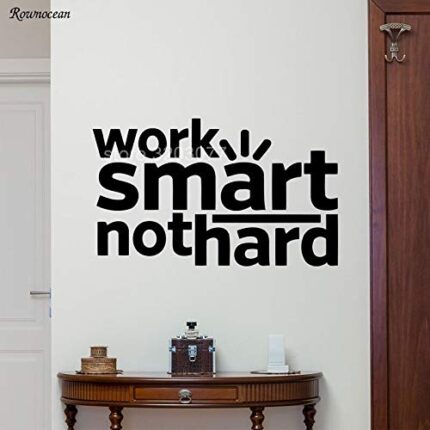 Gadgets Wrap Vinyl Inspiration Art Quotes Work Smart Not Hard Office Wall Decal - Ag20-Drp-5981