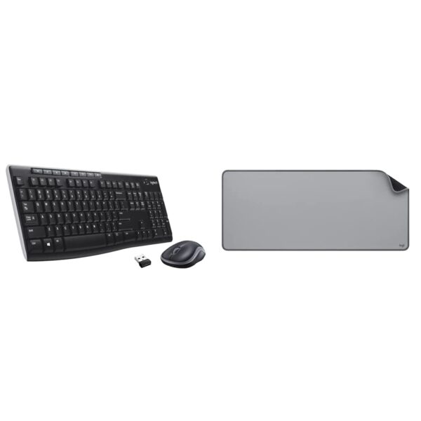 Logitech MK270r Wireless Keyboard and Mouse Combo for Windows, 2.4 GHz Wireless, Spill-Resistant Des