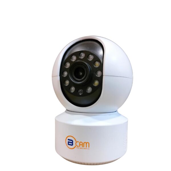 BE-CAM Full HD Smart WiFi Camera, 360° Viewing Angle, SD Slot for Local Storage up to 128GB, 2-Way Audio, 24x7 Color Vision, Motion Detection, 2.4 GHz, CCTV Camera for Home,Sleep Mode for Privacy