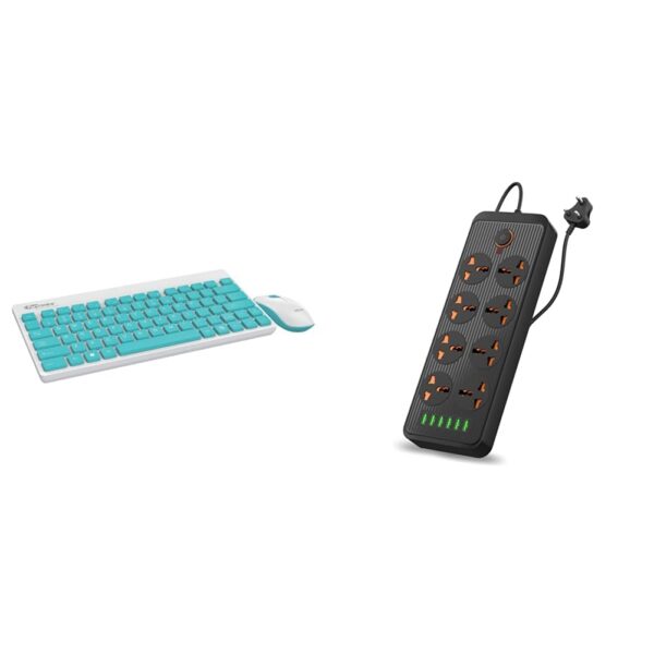 Portronics Key2-A Combo of Multimedia Wireless Keyboard & Mouse, Compact Light-Weight for PCs, Lapto