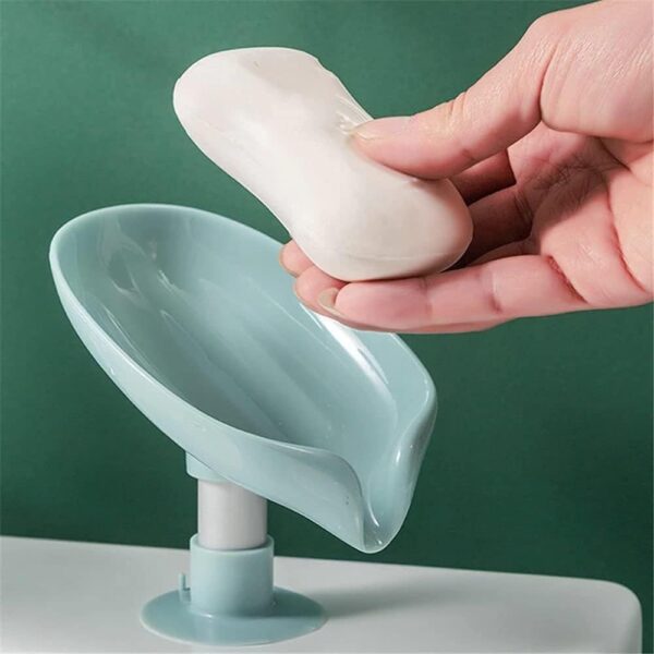 Kitchen Gadgets Home Improvement soap Dispenser for Bathroom Kitchen Sink Holder Leaf-Shape self draining soap Dish Holder self Adhesive soap Holder for Bathroom (Leaf Shape(Pack of 2))