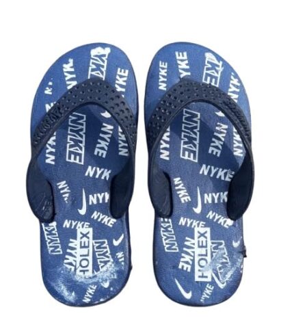 NYKE Children Letter Printed FlipFlops Daily Use Casual Slipper For Boy's,(Navy Blue)-No-7