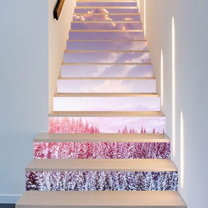 Gadgets WRAP Steps DIY Removable Home Decoration Sticker Staircase Ceramic Tiles Removable Ladder Home Decoration (Multicolour)