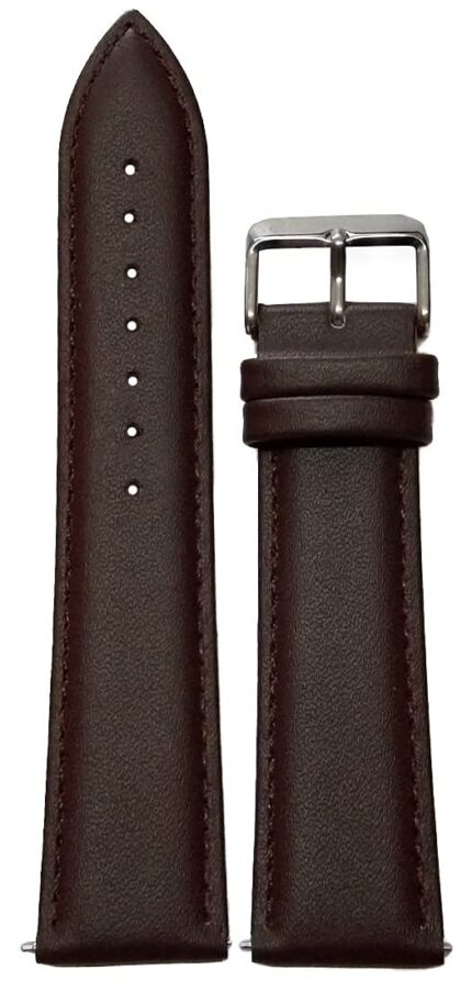 SURU® 18mm Plain Padded Quick Release Ogive Tip Leather Watch Strap/Band for Men Women (Colour - Brown/For Lug Size - 18mm)(Size Guide in 3rd Image) R96