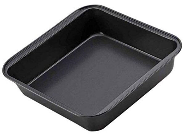 BHAVYAM Square Shape Carbon Steel Cake Baking tins Tray for Microwave Oven and OTG Cake Baking Accessories Items for Home Made(1 pcs/Medium)