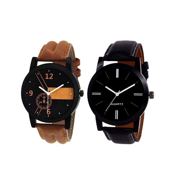 CX with CORXIL Analogue Multicolored Dial Multicolored Colored Strap Men's Watch - Pack of 2