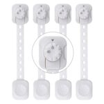 Little Lovelies™ Complete Child Safety Kit: 4 Adjustable Adhesive Locks for Doors, Cabinets, & More | Effortless Baby Proofing with Bonus 3M Tape | Ultra-Safe Furniture Locks for Toddlers - White 4