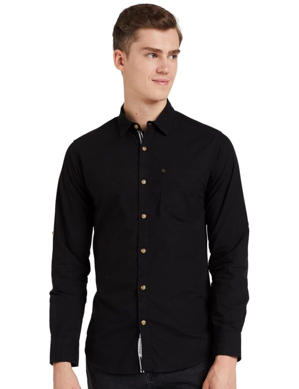 Amazon Brand - INKAST Men's Solid Slim Fit Casual Shirt