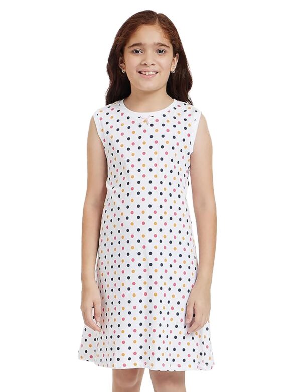 Amazon Brand - Jam & Honey Above The Regular Dress | 100% Cotton Printed | Sleeveless & Full Sleeves Knee Length Dresses for Girls