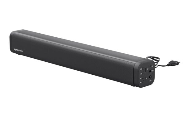 amazon basics C30W 30W Wired Standalone Bluetooth Soundbar | AC Powered | Bluetooth 5.3, Aux & USB Connectivity | Wall Mountable (Black)