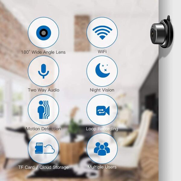 FNX FHD 1080P WiFi Security Camera | Night Vision | Two-Way Audio | Loop Recording | Motion Detection CCTV IP Cam