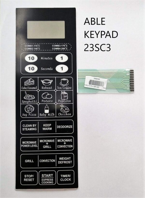 Able 23SC3 Microwave Oven Membrane Keypad