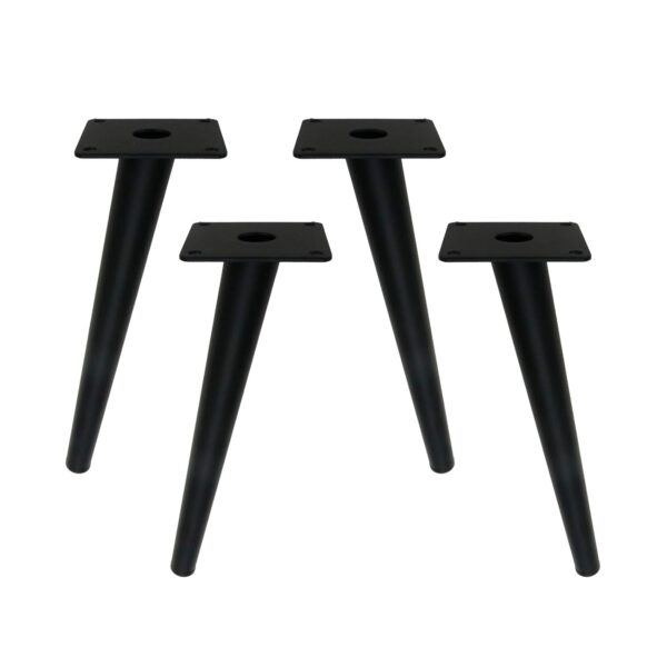 Geesatis Height 200 mm / 8 inch Oblique Furniture Legs for Minimalist Modern Style Round Tall Sleek Tapered Cabinet Sofa Legs for Home Decoration Replacement Part, with Mounting Screws, 4 Pack