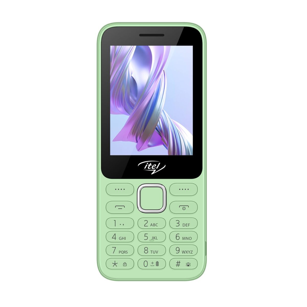 itel it5330 Keypad Mobile Phone | 2.8" Big Display | Premium Glass-Like Back Design | 1900mAh Long-Lasting Battery | Auto Call Recording | Wireless FM | Light Green