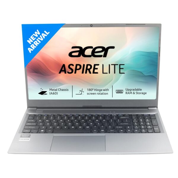 Acer Aspire Lite AMD Ryzen 5-5625U Premium Thin and Light Laptop (16 GB RAM/512 GB SSD/Windows 11 Home) AL15-41, 39.62 cm (15.6") Full HD Display, Metal Body, Steel Gray, 1.59 KG