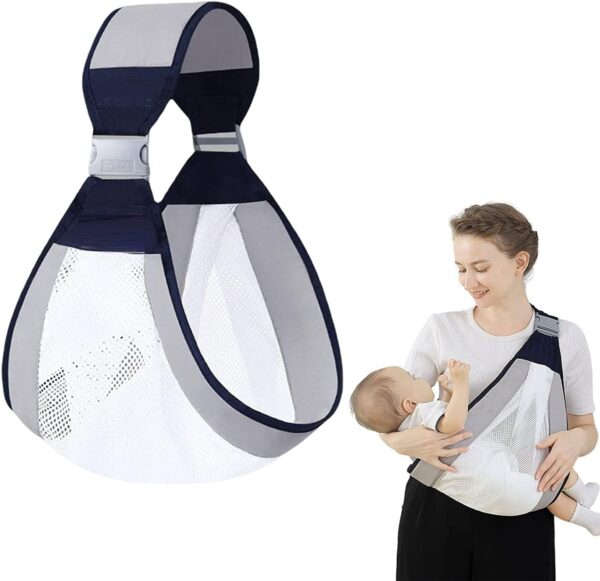 RATAVA Baby Carrier Newborn to Toddler, Ergonomic 3D Mesh Baby Wraps Carrier, Adjustable Baby Sling, Lightweight Breathable Baby Carrier Wrap with Thick Shoulder Straps for 0-36 Months Infant 1pc