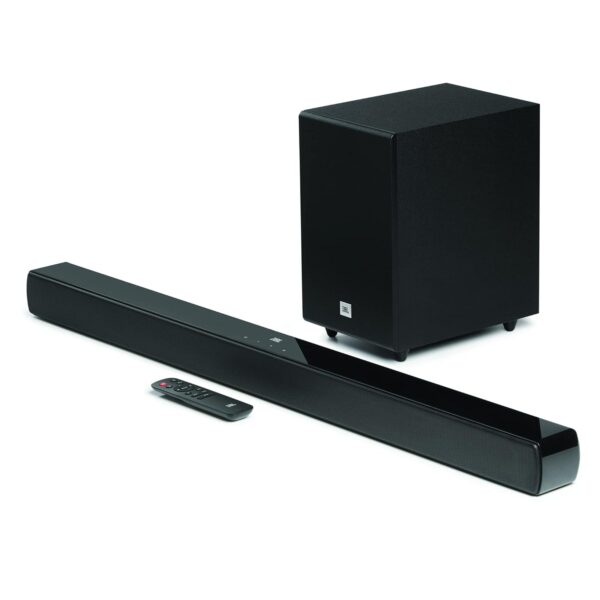 (Renewed) JBL Cinema SB241, Dolby Digital Soundbar with Wired Subwoofer for Extra Deep Bass, 2.1 Channel Home Theatre with Remote, HDMI ARC, Bluetooth & Optical Connectivity (110W)