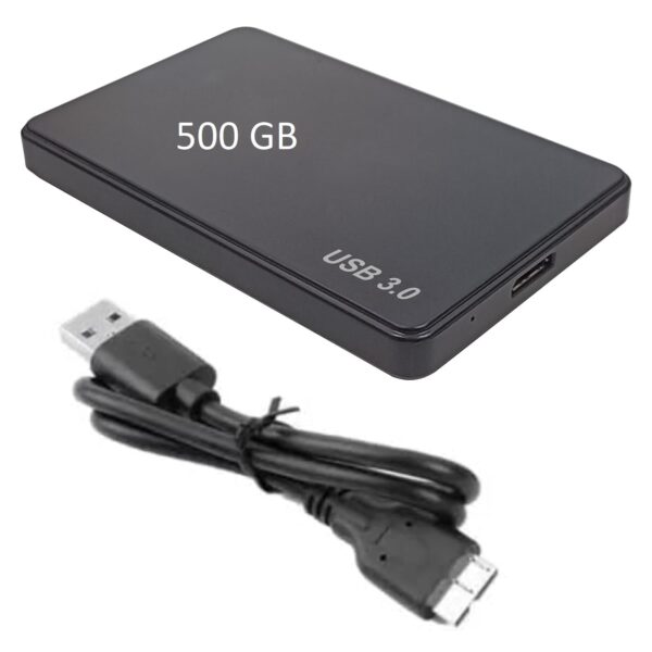 CARE CASE 500 GB Portable External Hard Disk - USB 3.0 for PC Laptop Windows and Mac, 1 Year Warranty, External HDD - Black (500 GB)