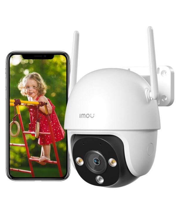 Imou 5MP CCTV Camera for Home Outdoor, 360° Security WiFi Camera, Full Color Night Vision 30M, Human Detection, 2-Way Talk, Siren Alarm, Compatible with Alexa, Supports 512GB SD Card, IP66, DK7