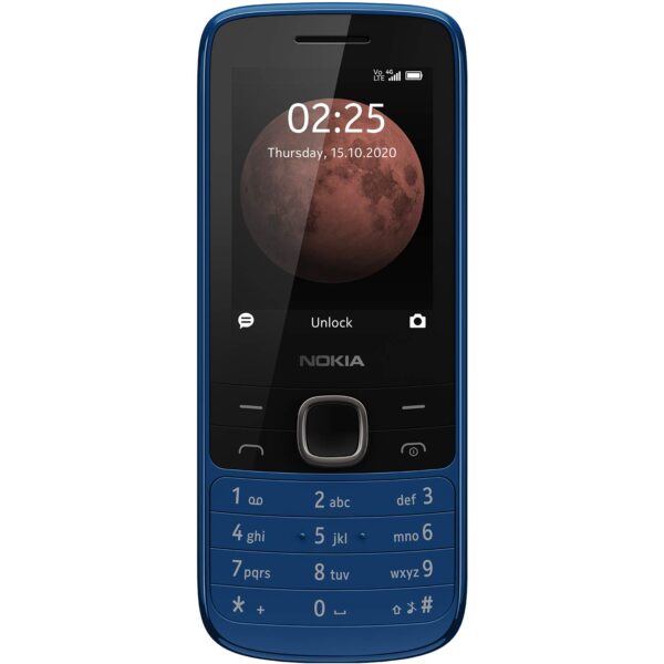 Nokia 225 4G Dual SIM Feature Phone with Long Battery Life, Camera, Multiplayer Games, and Premium Finish – Classic Blue Colour