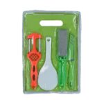 Oblivion Plastic Chopping Board with Knife Set and Scissor and Wine Stainless Steel and Plastic Kitchen Item Multipurpose Cutting Vegetables