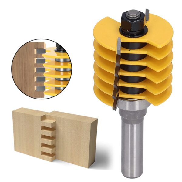 Ubersweet® Finger Joint Cutter, Adjustable Finger Joint Router Bits High Performance for Hardwood for Manual Drawers