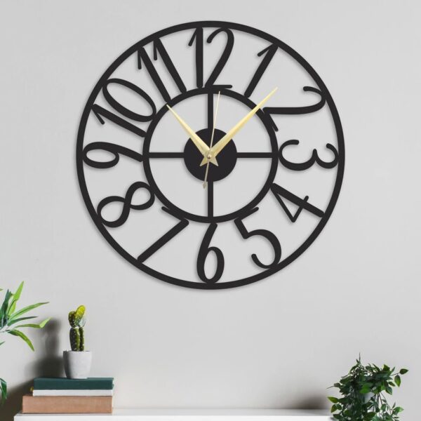 Cartvilla Analog Wall Clock Home Decor Modern Wall Watch Metal Wall Art Exquisite Wall Hanging for Tranquil Home Ambiance | Wall Decor Perfect for Living Room, Bedroom, Meditation Space(40CM)