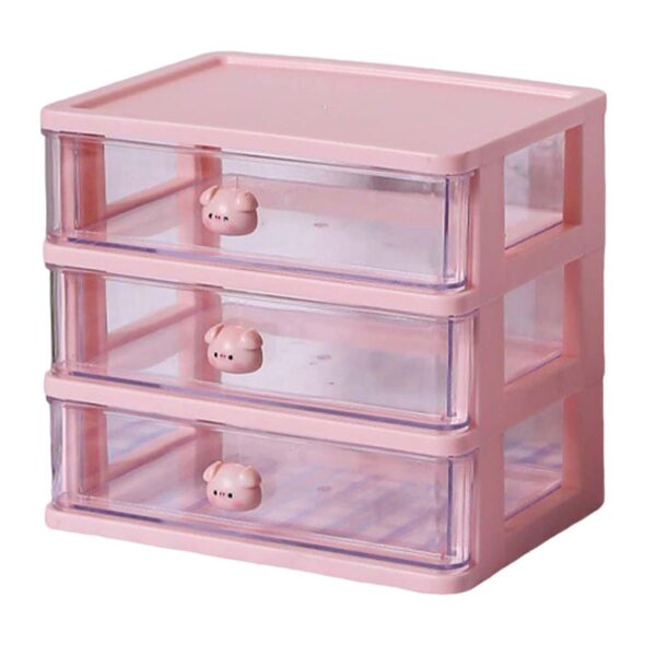 Generic Desktop Drawer Organizer Cosmetic Organiser Case for Dressing Table 3 Drawers Pink|Home & Garden | Household Supplies & Cleaning | Home Organization |1 Desktop Drawer Organizer