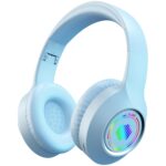 truke Newly Launched BTG 500 Over The Ear Gaming Headphone with 40mm Drivers, 10H of Playtime, Dual Pairing, Gaming Mode (50ms Latency) with RGB LEDs, TF Card with Volume Control, BT 5.4 (Sky Blue)