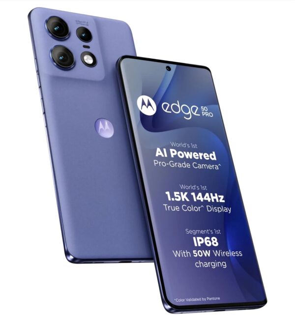 Motorola Edge 50 Pro 5G with 125W Charger (Luxe Lavender, 256 GB) (12 GB RAM)