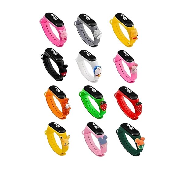 ALNA-TURA Led Watch Return Gifts For Kids-12Pcs Digital Wrist Silicone Watches For Kids | Best Birthday Return Gifts For Kids Return Gifts In Bulk Items | Baby Birthday Favours, Multicolor