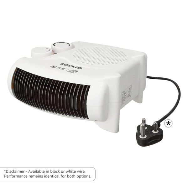 Amazon Brand - Solimo 2000/1000 Watts Room Heater with Adjustable Thermostat (ISI certified, White colour, Ideal for small to medium room/area)