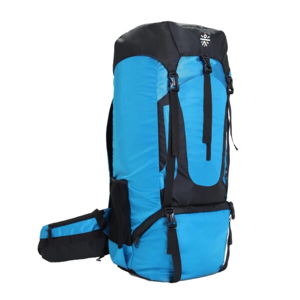 Cult 80 Litre Travel Backpack | Camping Hiking | Trekking Bag Rucksack with Rain Cover, Shoe Compartment | Blue | 1 Year Warranty