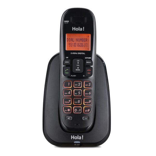 Hola ! TC 720 Cordless Phone, 2 Way Speaker Phone, Ringer Volume, LED Notification for Ringer and Charging