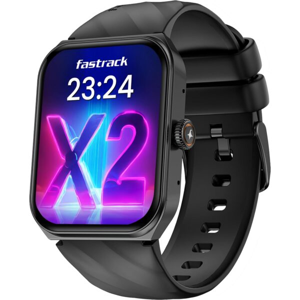 Fastrack New Limitless X2 Smart Watch, 1.91" UltraVU with Rotating Crown, 60 Hz Refresh Rate, Advanced Chipset, SingleSync BT Calling, 100+ Sports Mode & Smartwatch Faces, IP68, (Black)