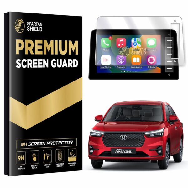 Spartan Shield TouchScreen Guard For HONDA AMAZE 2024 || V, VX & ZX Models || 8 INCH Infotainment System Accessory | New Car Audio Display Touch Screen Protector [Not Tempered Glass]