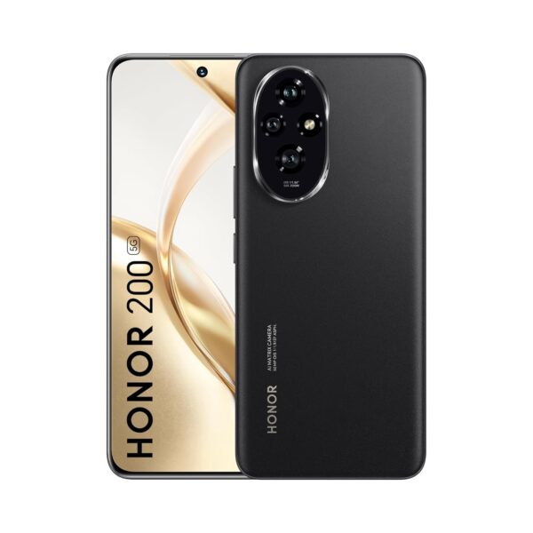 HONOR 200 5G (Black, 8GB + 256GB) | 6.7-inch AMOLED Quad-Curved Display | Dual OIS 50MP + 50MP + 12MP Camera | 50MP Selfie Camera | AI-Powered MagicOS 8.0 | Without Charger