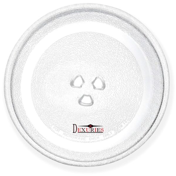 DEXURIES Microwave Oven Turntable Glass Plate | Inside Rotating Glass Plate | Baking Tray Glass | Oven Replacement Inside Glass Plate (Diameter: 9.5 Inches / 245 mm) (NOT for Samsung)