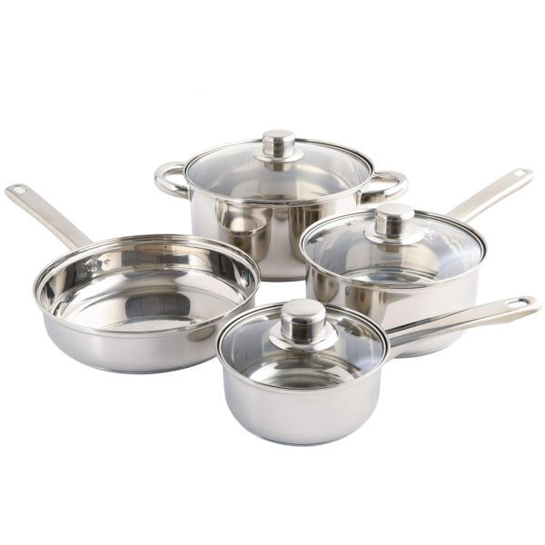 Gibson Home Landon 7-Piece Stainless Steel Cookware Set