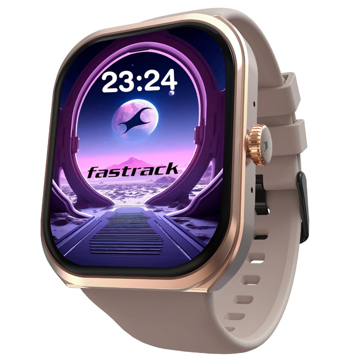 Fastrack Limitless FS2+ Smart Watch, 2.01" UltraVU Display, Functional Crown, SingleSync BT Calling, 110+ Sports Modes, 200+ Smartwatch Faces, Upto 7 Day Battery, AI Voice Assistant (Beige)