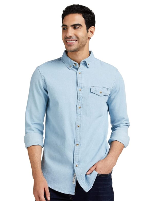 Amazon Brand - INKAST Men's Solid Slim Fit Casual Shirt