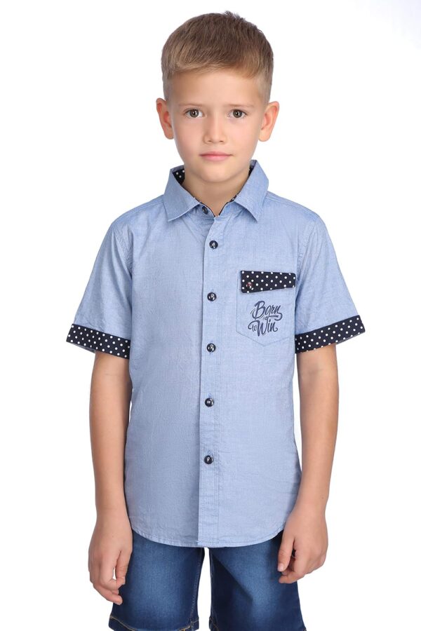 Proteens Boys White & Blue Regular Fit Checked Casual Shirt