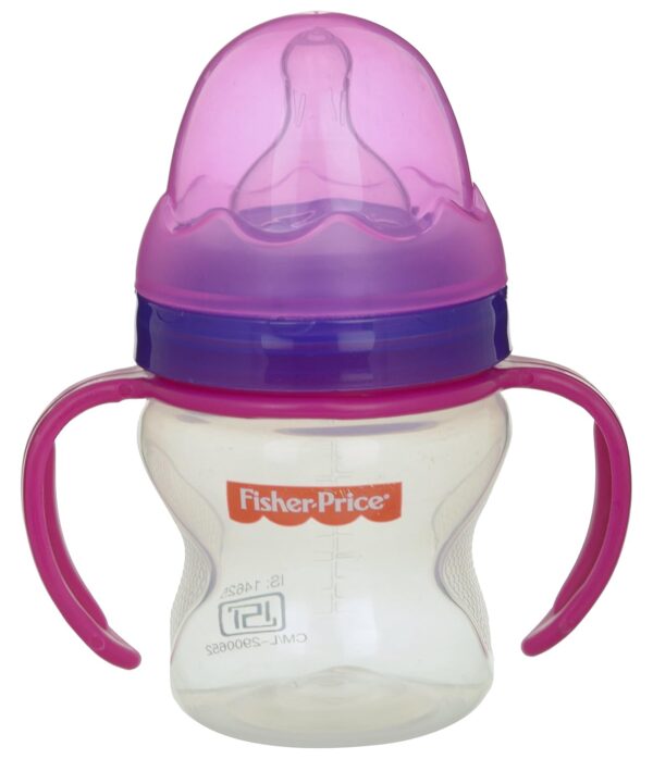 Fisher-Price Ultra Care Wide Neck Baby Feeding Bottle, Purple, 150ml