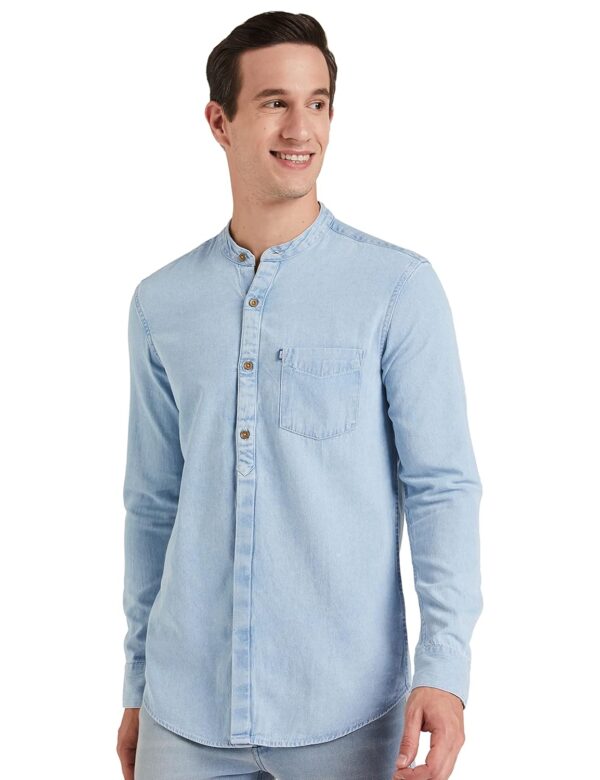 Amazon Brand - INKAST Men's Slim Fit Denim Shirt