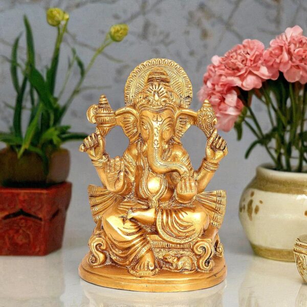 Amazon Brand - Umi Heavy Ganesh in Brass