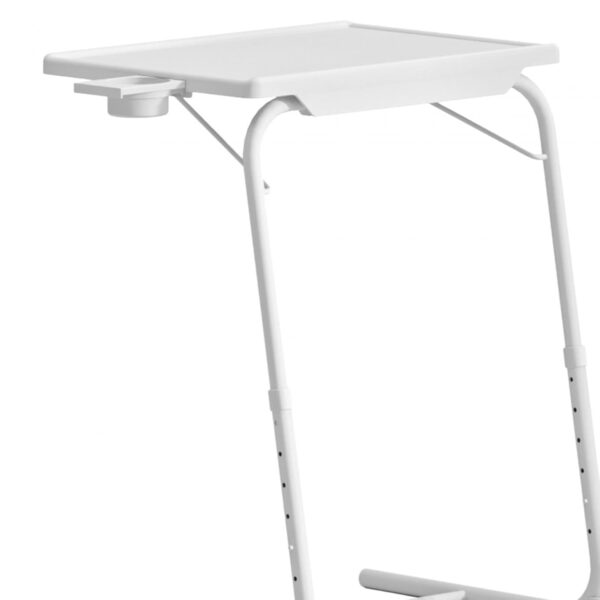 Enakshi (LABEL) TV Tray Table 3 Tilt Angle Adjustments Folding Computer Desk for Sofa Office White