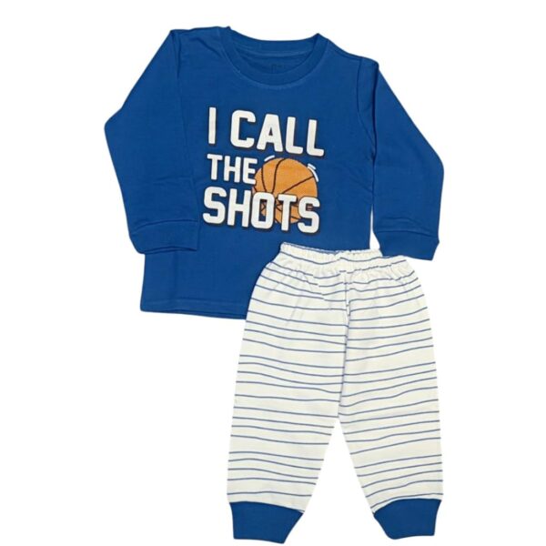 TEENSY TOTS, Boys' full suit, Sweatshirt with Print and Striped Pant Set