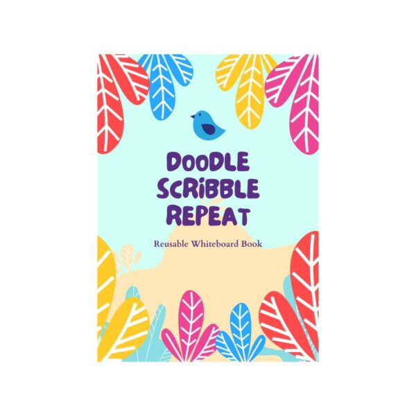 Jogenii doodle scribble repeat, reusable whiteboard book, designed for endless creativity, writing practice for kids, wipe clean surfaces, perfect for artists, unique return gift, a travel-friendly art & craft activity for all Ages